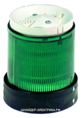 SE Блок для светосигнальных колонн D 70 мм мигающий зеленый 220 В светодиод
