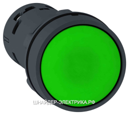 SE XB7 кнопка 22мм зеленая с фиксацией НО + НЗ