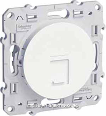 SE Odace Розетка компьютерная RJ45 Категория 6е, неэкранированный (белый)