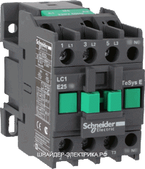 SE TeSys E Контактор 3P 1НО 25А 400В AC3 220В 50ГЦ