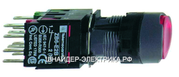SE XB6 Кнопка 16мм 12-24В красная с подсветкой с возвратом