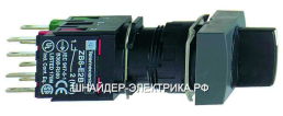 SE XB6 Переключатель 16мм 2 позиции квадратный черный