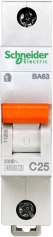 SE Домовой ВА63 Автоматический выключатель 1P 25A (C) 4.5kA