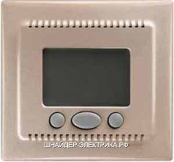 SE Sedna Титан Терморегулятор с дисплеем с функцией "Комфорт" 16А, в сборе с рамкой