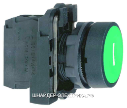 SE XB5 Кнопка с возвратом зеленая 22mm