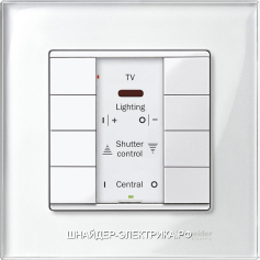 Merten SM Бел Глянц Выключатель 4-кнопочный plus для Instabus EIB/EIB Easy