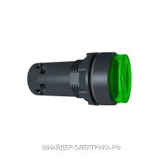 SE XB7 Кнопка 22мм 24В зеленая с подсветкой