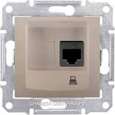 SE Sedna Титан Розетка компьютерная 1-ая  RJ45 кат. 5e UTP