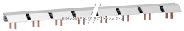 SE Шинка гребенчатая 1П+H ДЛЯ DPN Vigi (NL1…(шаг9мм)) 56 мод.18мм 80А разрезаемая